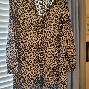 Venus Leopard Shirt Dress